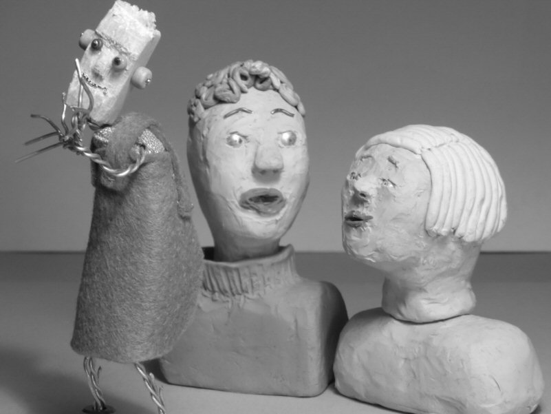 wire and plasticine puppets