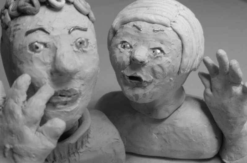 one plasticine head speaking to another