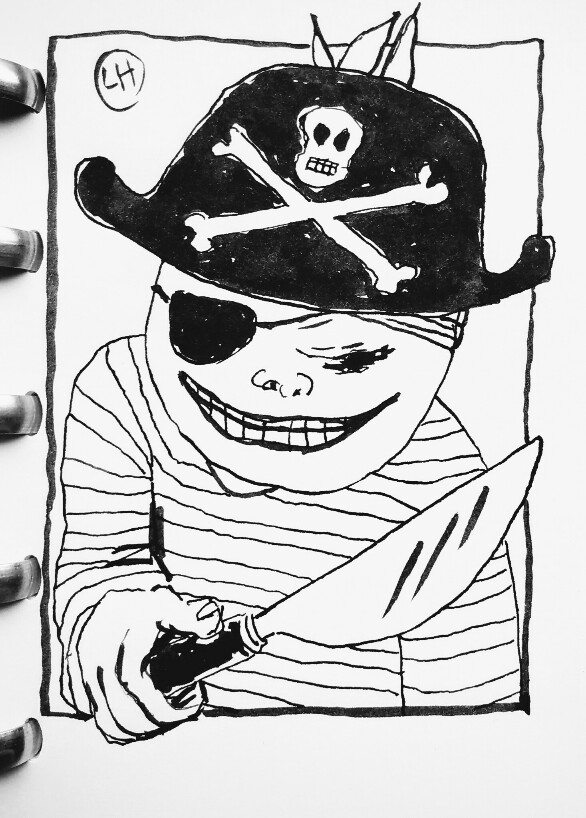 cartoon of pirate