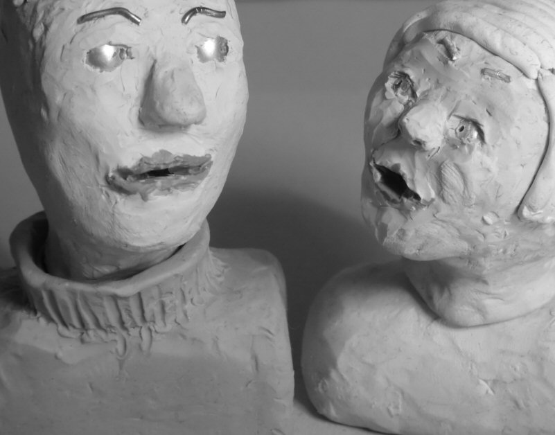 talking plasticine heads