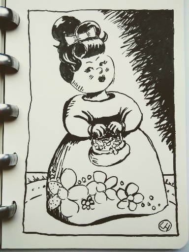 drawing of china ornament